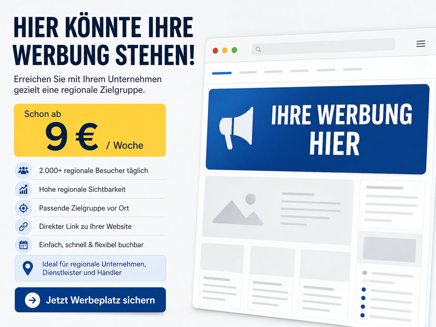 Mehr Reichweite durch Werbung!