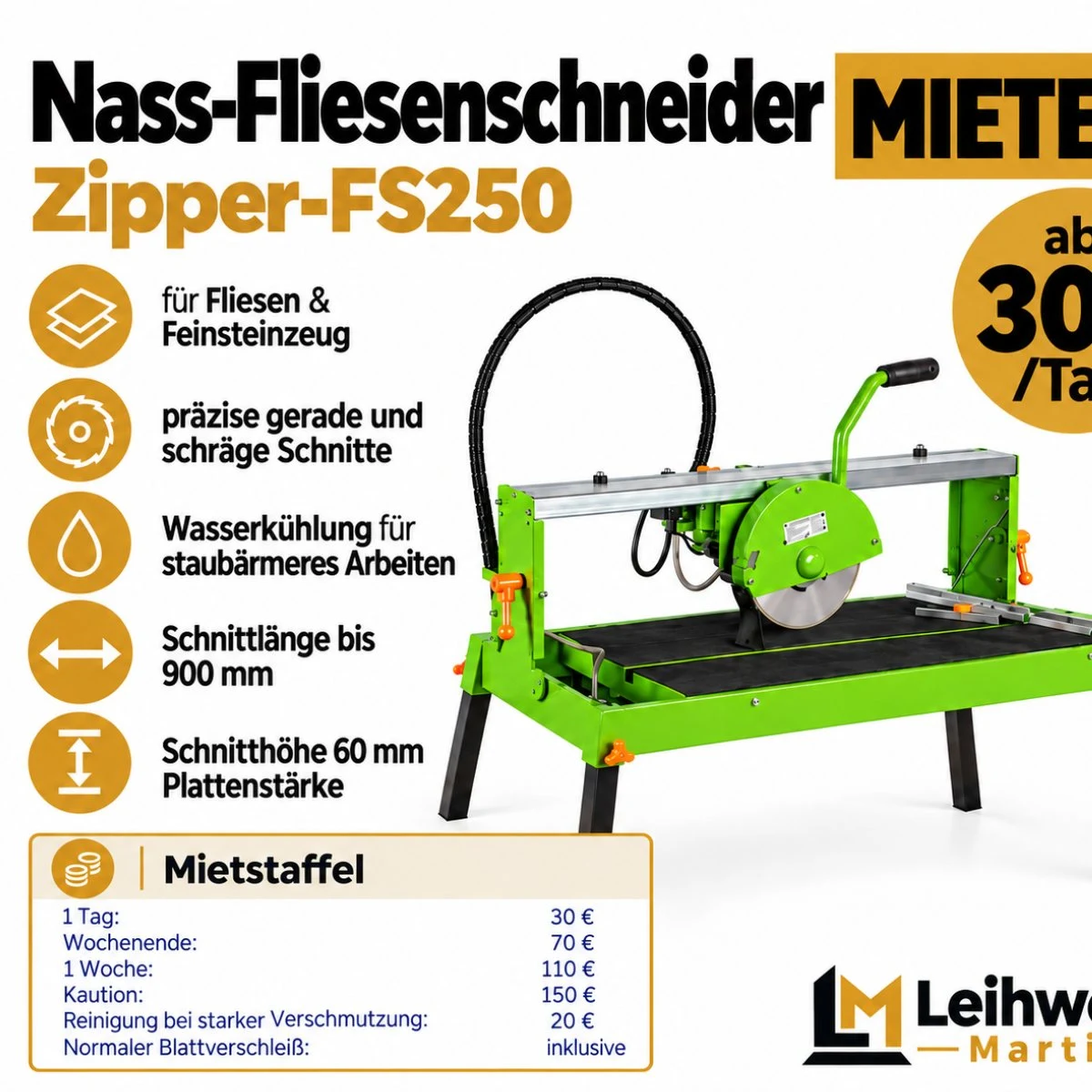 Nassschneider Fliesenschneider